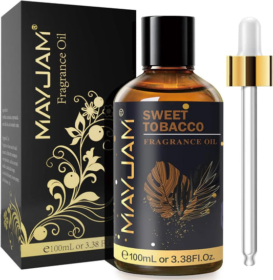MAYJAM Sweet Tobacco Fragrance Oil, 100ML/3.38FL.OZ Premium Quality Sweet Tobacco Oil for Diffuser, Soap Candle Making